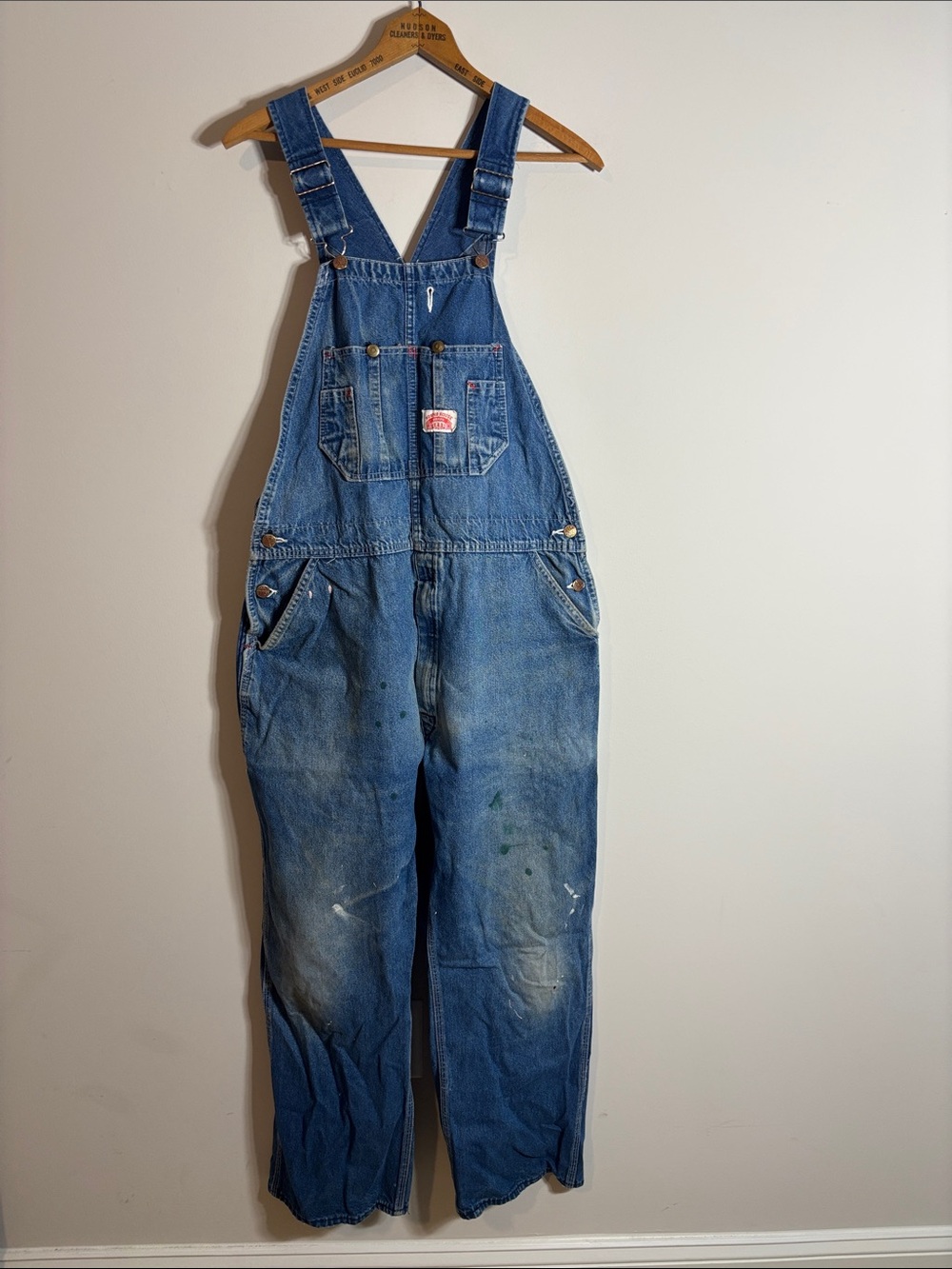 Vintage Round House Overalls Denim Workwear 36x28 USA